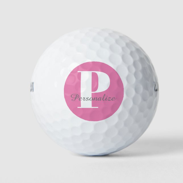 Balles De Golf Nom du monogramme personnalisé initial (Devant)