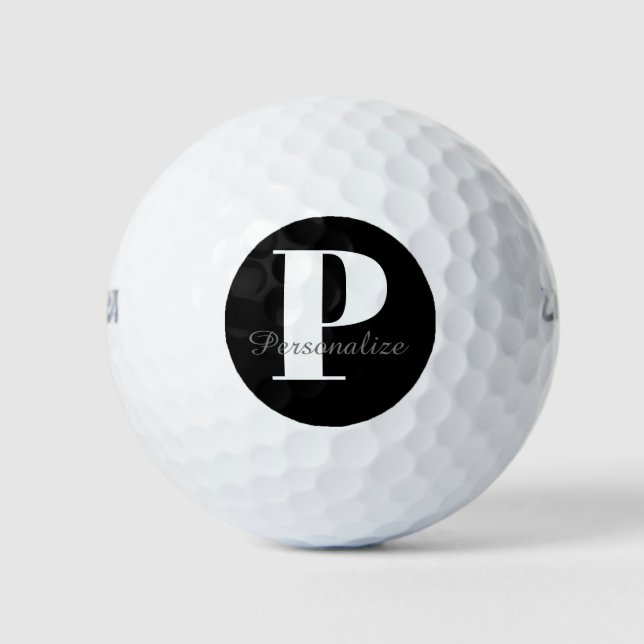 Balles De Golf Nom du monogramme personnalisé initial (Devant)