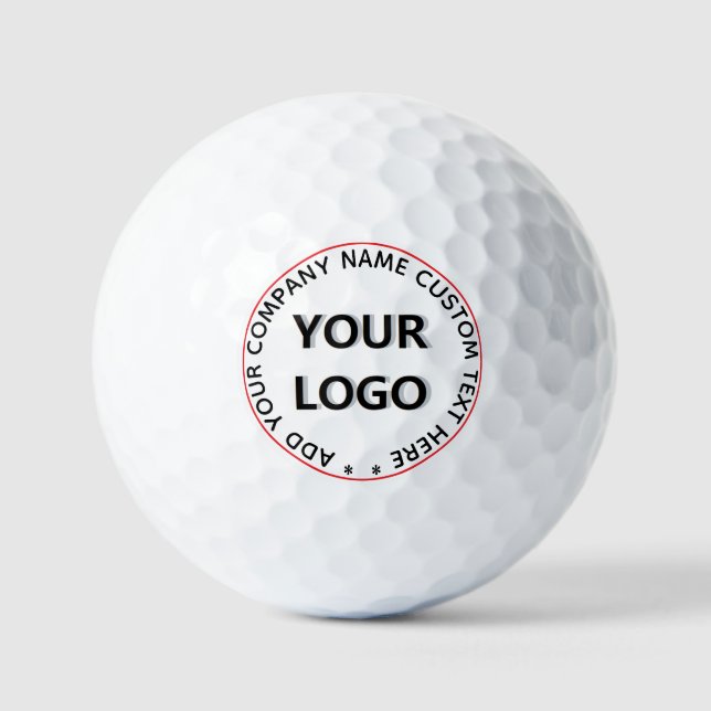 Balles De Golf Nom du texte du logo de l'entreprise personnalisée (Recto)
