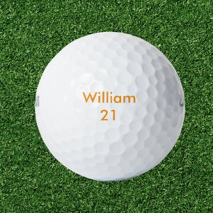 Balles De Golf Nom et âge personnalisés Anniversaire