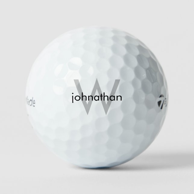 Balles De Golf Nom Monogramme Personnalisé Taylor Made Golf Balls (Recto)