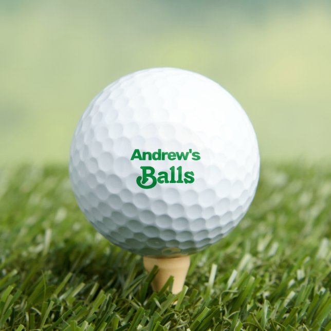 Balles De Golf Nom personnalisé amusant imprimé (T-shirt Insitu)