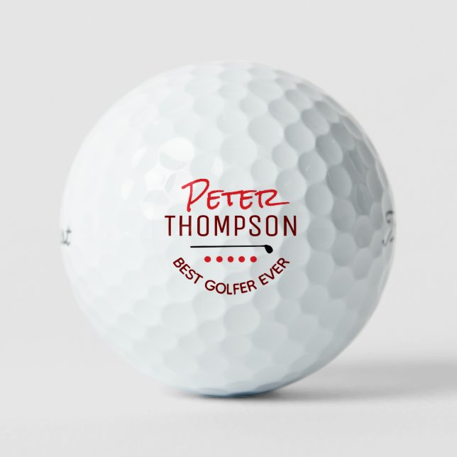 Balles De Golf Nom personnalisé Best Golfeur (Recto)