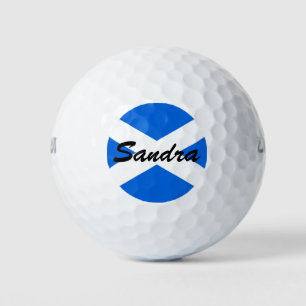 Balles De Golf Nom personnalisé Drapeau écossais wu gbcnt