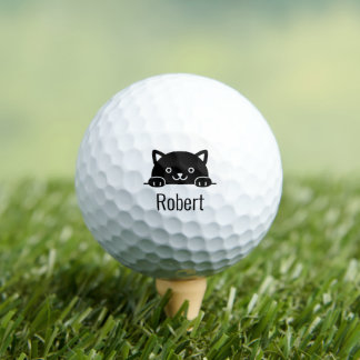 Balles De Golf Nom personnalisé du animal de compagnie de chat no