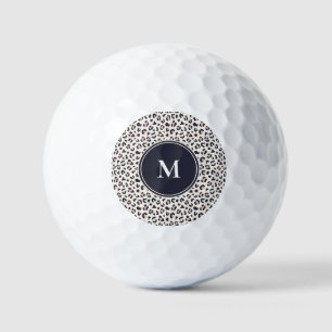 Balles De Golf Nom personnalisé du motif Leopard rose