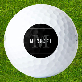 Balles De Golf Nom personnalisé élégant Monogramme Personnalisé