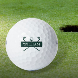 Balles De Golf Nom personnalisé Emerald Green Clubs