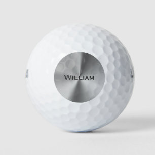 Balles De Golf Nom personnalisé en métal brossé