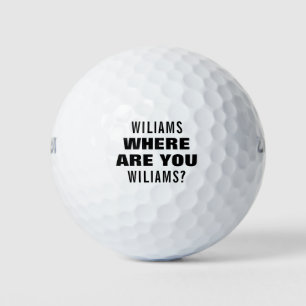 Balles De Golf Nom personnalisé Funny Lost Golf Balls