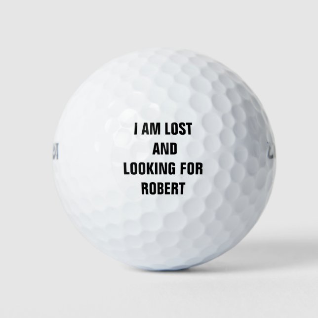 Balles De Golf Nom personnalisé Funny perdu (Devant)