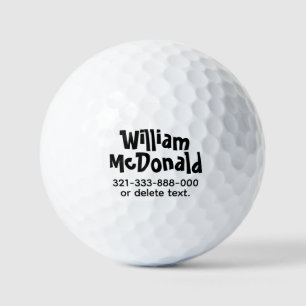 Balles De Golf Nom personnalisé Golf Balls Modèle BIG LIMBO