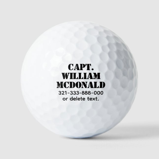 Balles De Golf Nom personnalisé Golf Balls Modèle BOLD 28 (Recto)