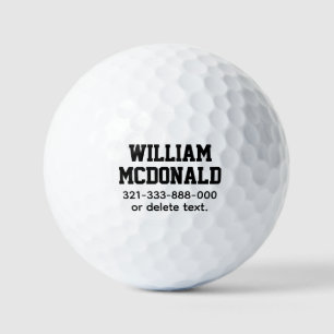 Balles De Golf Nom personnalisé Golf Balls Modèle COLLEGE 4