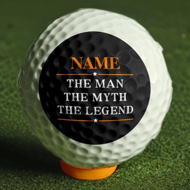 Balles De Golf Nom Personnalisé L'Homme Le Mythe La Légende (Créateur téléchargé)