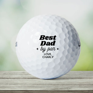 Balles De Golf Nom personnalisé Meilleur papa Par Par Cool Rétro