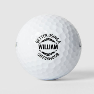 Balles De Golf Nom personnalisé Message drôle Boomerang