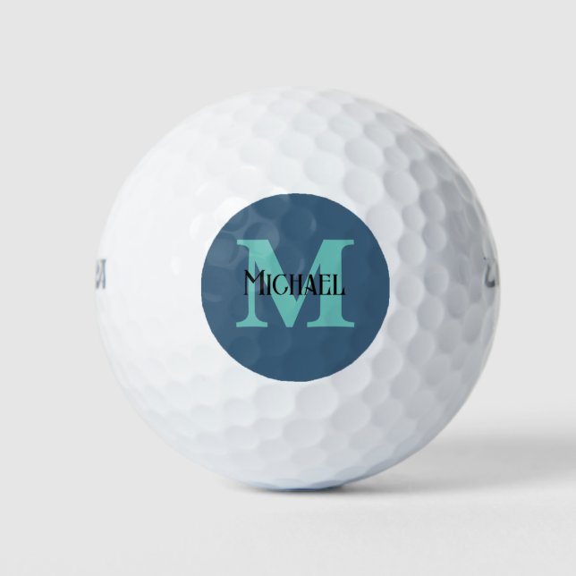 Balles De Golf Nom personnalisé Monogramme (Devant)