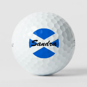 Balles De Golf Nom personnalisé Scottish Flag tpv1 gbcn