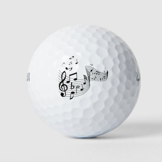 Balles De Golf Notes de musique fantaisie (Devant)