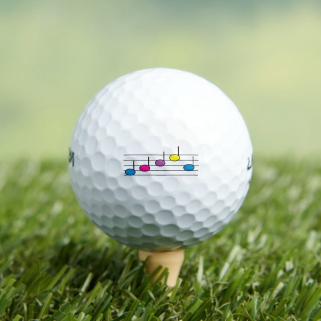 Balles De Golf Notes musicales sur le personnel musical (T-shirt Insitu)