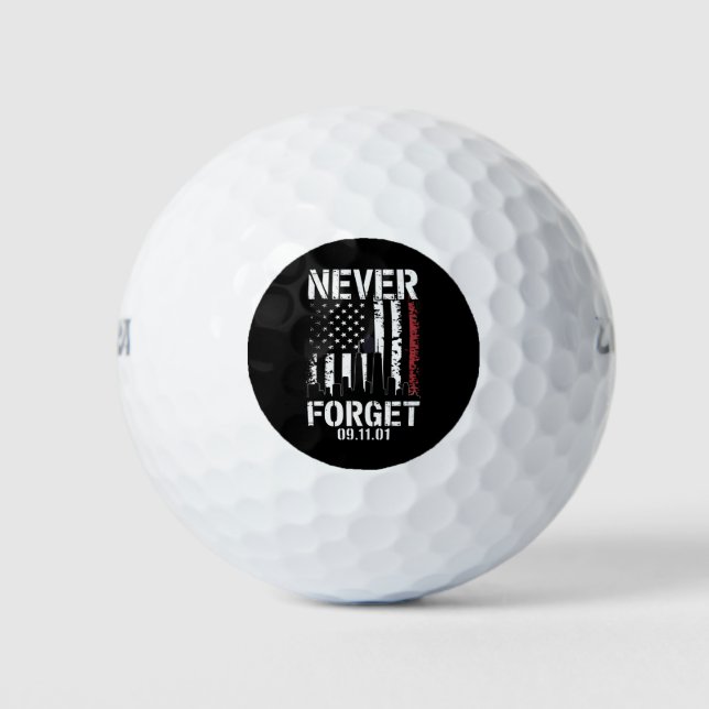Balles De Golf N'oubliez jamais le 11 septembre 2001 (Devant)