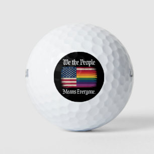 Balles De Golf Nous Le Peuple Signifie Tout Le Monde Usa Égalité