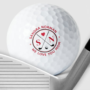 Balles De Golf Nous t'aimons maman Monogrammed