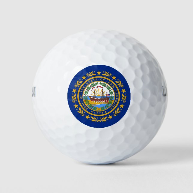 BALLES DE GOLF NOUVEAU DRAPEAU HAMPSHIRE (Devant)