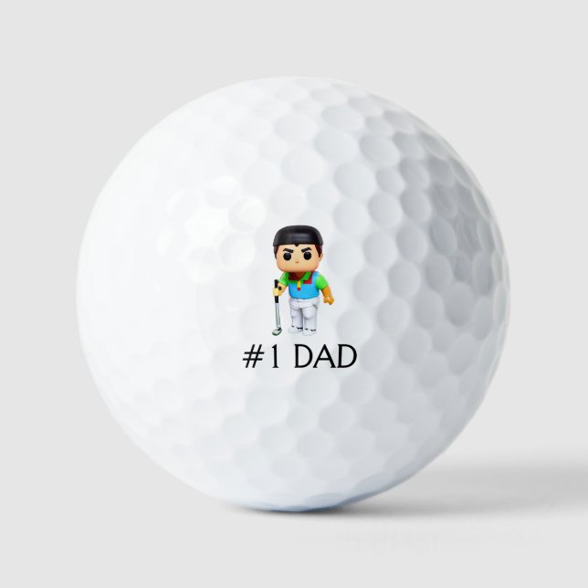 Balles De Golf Numéro 1 Papa Golf Balls (Recto)