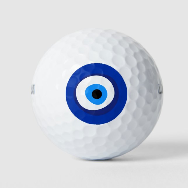 Balles De Golf oeil diabolique ancien symbole antiquité talisman  (Devant)