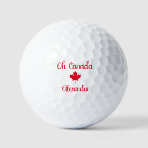 Balles De Golf Oh Canada   Elegant  Maple Leaf