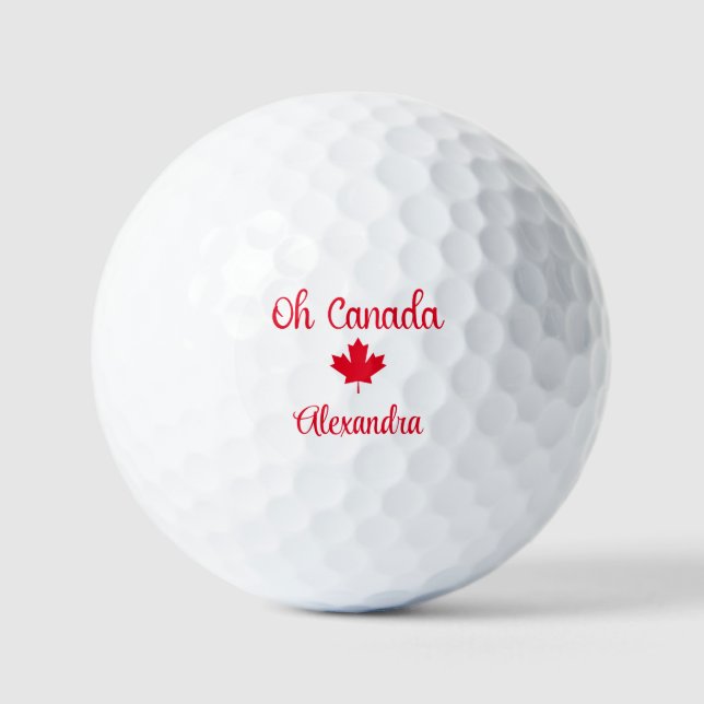 Balles De Golf Oh Canada | Elégante feuille d'érable (Recto)