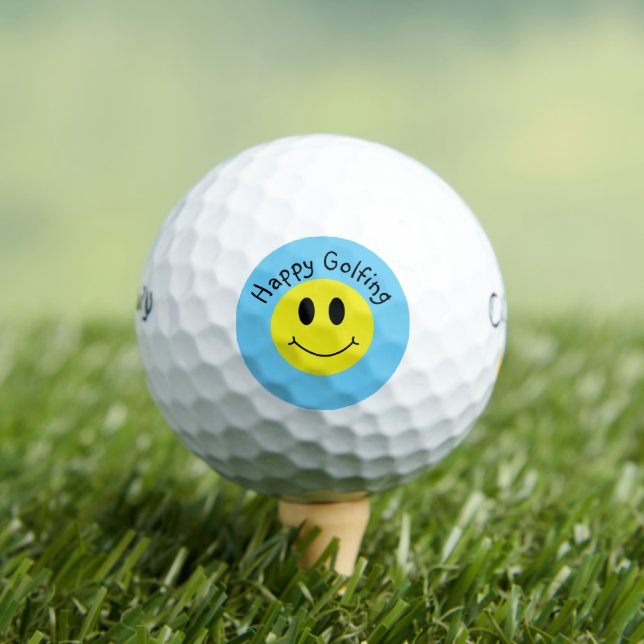 Balles De Golf Oh Joyeux Jour Personnalisé Grinning Visage Classi (T-shirt Insitu)