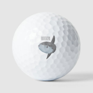 Balles De Golf Oiseau de mer mola mola mignonne caricature