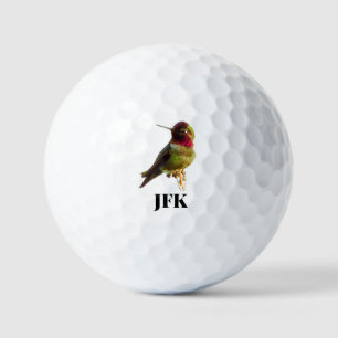 Balles De Golf Oiseaux de colibri faune stylisée coutume