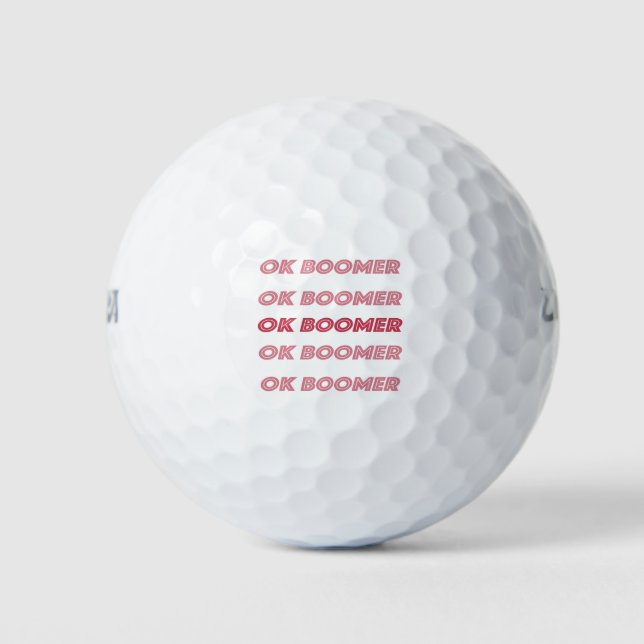 BALLES DE GOLF OK BOOMER (Devant)