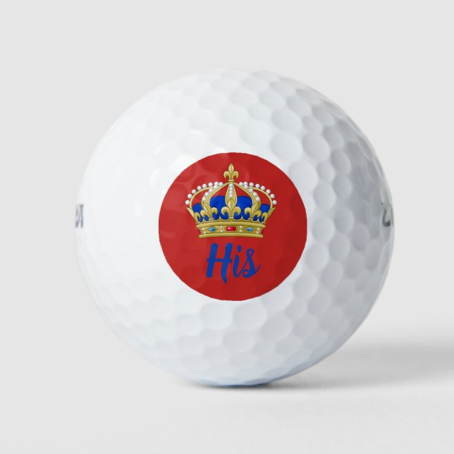 Balles De Golf Or Et Couronne Bleue - Son (Devant)