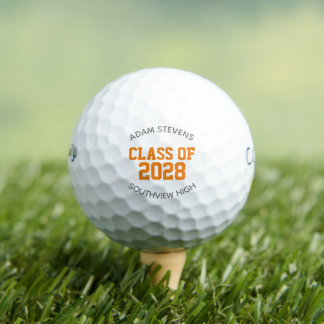 Balles De Golf Orange Classic Varsity Graduate Class Cadeau