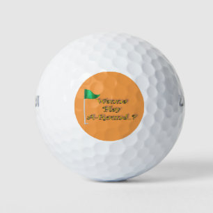 Balles De Golf Orange Golf Jouer Un Humour Rond Et Amusant
