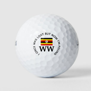 Balles De Golf Ouganda monogramme personnalisé chrétien perdu ret