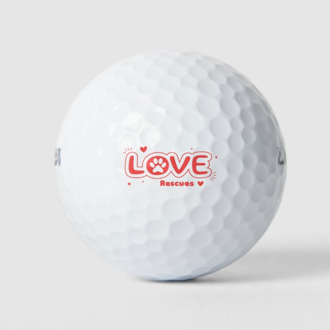 Balles De Golf OWRAssist Love Rescues (Devant)