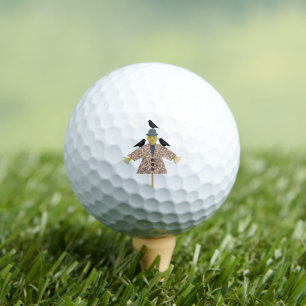 Balles De Golf Paille d'Halloween Scarecrow et Ravens