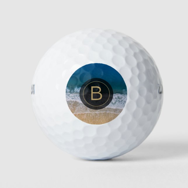 Balles De Golf Palm Coast Blue Sea Sandy Beach Floride (Devant)