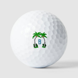 Balles De Golf Palm Trees Monogram 