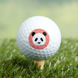 Balles De Golf Panda Motif minimaliste - Coral rose