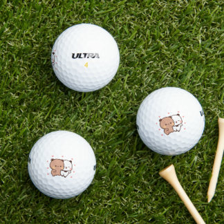 Balles De Golf Panda ours couple, Cute bubu et dudu câlins amour