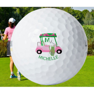 Balles De Golf Panier de golf de charme unique avec Clubs Monogra