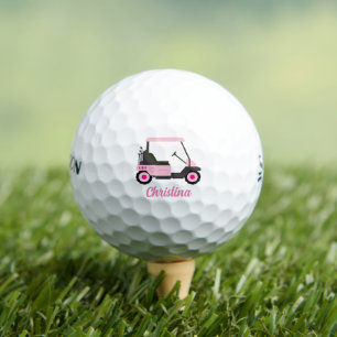 Balles De Golf Panier de golf rose personnalisé