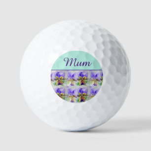 Balles De Golf Pansy Viola aquarelle Peinture Fête des mères